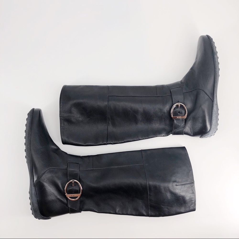 TOD'S leather riding moto boots - 11